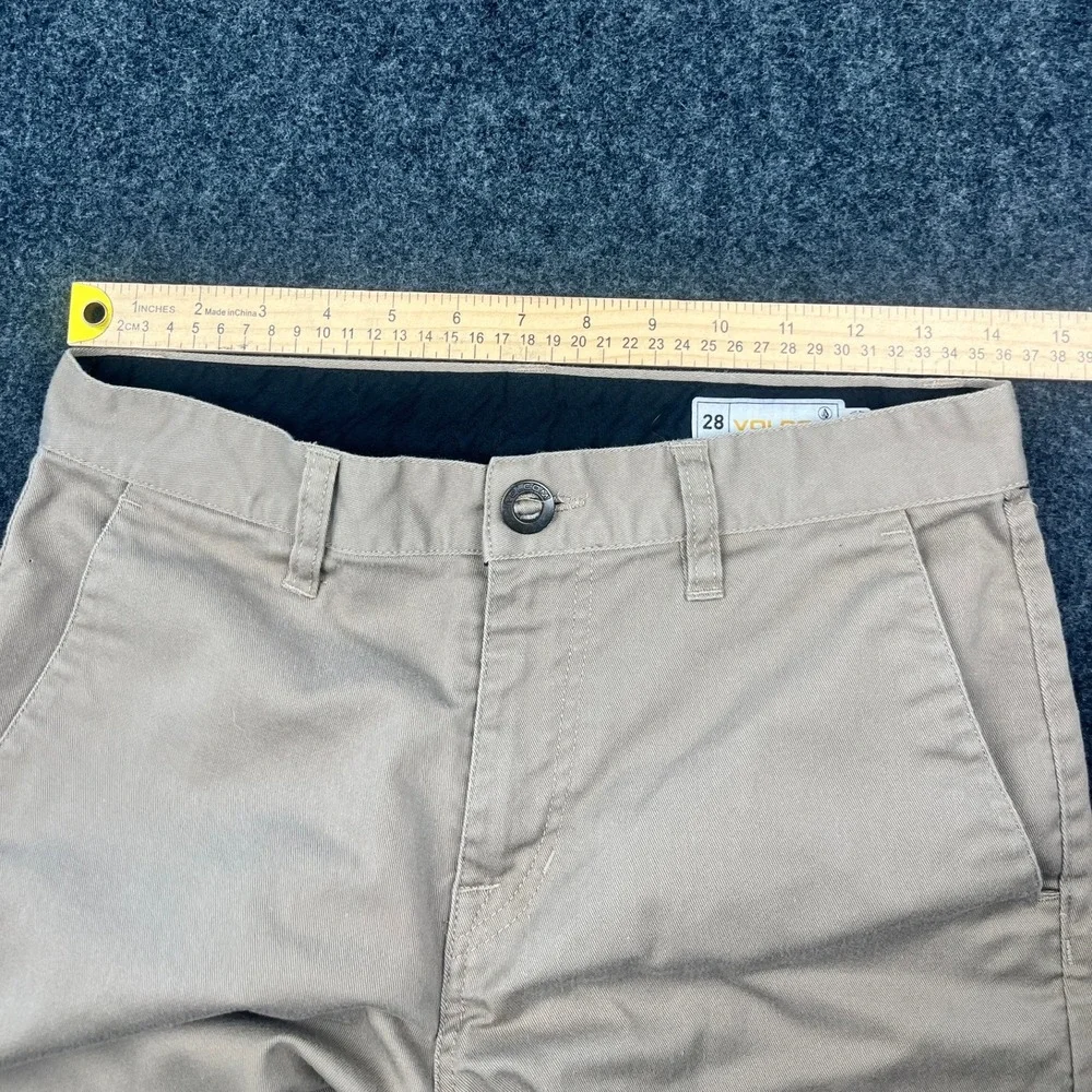Volcom Frickin Modern Stretch Chino‎ Pants Khaki Tan Mens 28 Skate